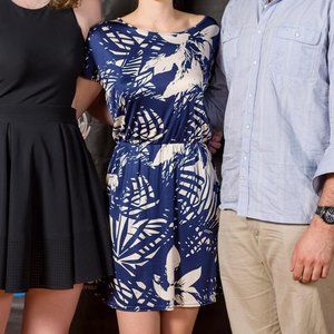 Parker navy Hawaiian print sun dress